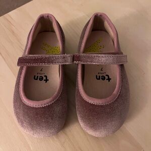 Ten Little Elegant Velvet Kids Dress Shoes